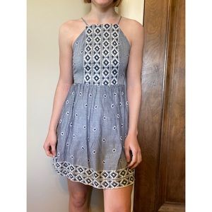 Embroidered-Detailed Mini Summer Dress